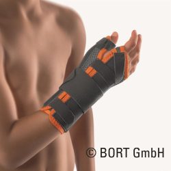 bort Bandage 13-15cm kids links schwarz/blau (1 Stück)