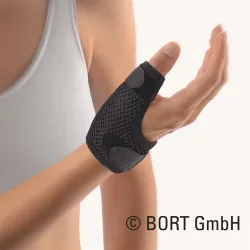 Bort Soft Daumenschiene kurz L -21cm schwarz