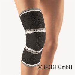bort Eco Knieband L Silikon schwarz (1 Stück)