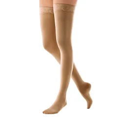 Bauerfeind VenoTrain Micro Kkl2 AG XL normal/long geschlossene Fussspitze Spitzenhaftband caramel 1 Paar