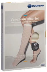 Bauerfeind VenoTrain Ulcertec Unterstrumpf Strong AD S normal/long geschlossene Fussspitze weiss