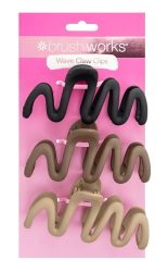 Brushworks Wave Claw Clips Box 3 Stk