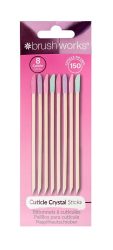 Brushworks Cuticle Crystal Sticks Box 8 Stk