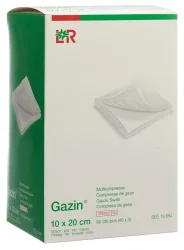 Gazin Mullkompress Set 20x10cm, 12-fach, steril (80 Stk)