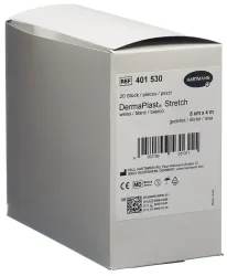 DermaPlast STRETCH Gazebinde 8cmx4m weiss (20 Stk)
