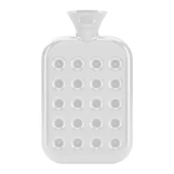 Fashy Wärmflasche 1.2l flach transparent weiss