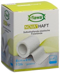 Flawa Nova Haft kohäsive Gazebinde 6 cm x 4 m