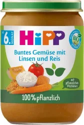 HiPP - Buntes Bio-Gemüse mit Linsen und Reis ab 6 Monaten