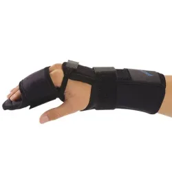 Omnimed Intrinsic Plus 4-Fingerschiene gepolstert S 13-15cm links schwarz