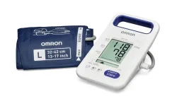 Omron Blutdruckmessgerät Oberarm Hbp-1320 mit Netzteil/Akku/Manschetten M+L