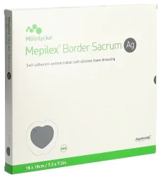 Mepilex Ag Border Schaumverband 18x18cm Sacrum 5 Stk