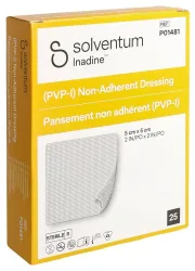 Solventum Inadine nichthaftende Wundauflage, 5x5cm (25 Stk)
