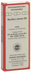 Sanum Bacillus cereus Kaps D 6 5 Stk