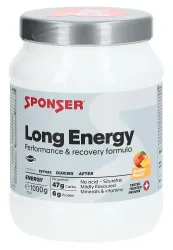 Sponser Long Energy Peach 1000 g Getränkepulver Weiss, Herren, Größe: 0