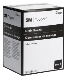 Topper Schlitzkompressen 7.5x7.5cm steril 2 Btl 50 Stk