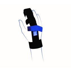 Thuasne Fingerschiene Ligaflex Gr3 schwarz/blau