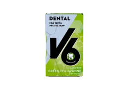 V6 Dental Care Kaugummi Green Tea Jasmine Box (24x24g)
