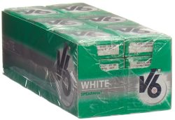V6 White Kaugummi Spearmint (24x24g)