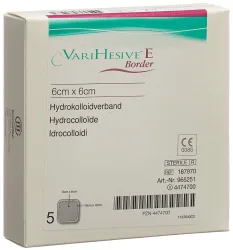 VariHesive E BORDER Verband 6x6/10x10cm (5 Stk)