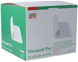 Vliwazell Pro Saugkompresse, 10x20cm (10 Stk)
