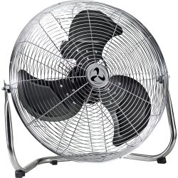 Bodenventilator mit Tragegriff Stahl, verchromt Rotor-Ø 400 mm