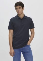hessnatur Herren Piqué Polo Regular aus Bio-Baumwolle - blau Grösse46