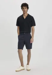 hessnatur Herren Chino Shorts LENN Regular aus Bio-Baumwolle - blau Grösse36