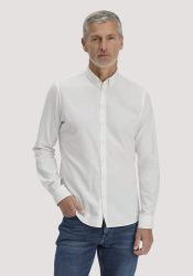 hessnatur Herren Oxford Hemd Regular aus Bio-Baumwolle - weiß GrösseXXL (45/46)