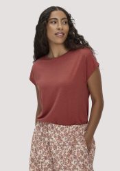 hessnatur Damen T-Shirt Oversize aus TENCEL™ Lyocell mit Bio-Baumwolle - braun GrösseS