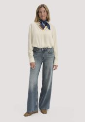 hessnatur Damen Jeans ALVA Wide Leg aus Bio-Denim - blau Grösse27/32