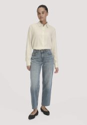hessnatur Damen Jeans NELE Barrel Leg aus Bio-Baumwolle - blau Grösse25/30