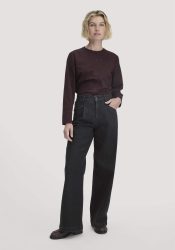 hessnatur Damen Jeans Super Wide Leg BETTER RECYCLING aus Bio-Denim - schwarz Grösse30/34