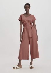 hessnatur Damen Jersey Jumpsuit Oversize aus Bio-Baumwolle - braun Grösse42