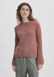 hessnatur Damen Strick Pullover Regular aus Bio-Baumwolle - braun GrösseL