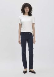 hessnatur Damen 5-Pocket Hose Skinny aus TENCEL™ Lyocell mit reiner Bio-Baumwolle - blau Grösse46