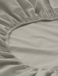 hessnatur Perkal Spannbettlaken aus Bio-Baumwolle - beige Grösse140-160x200 cm