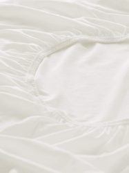 hessnatur Jersey Spannbettlaken aus Bio-Baumwolle - weiß Grösse140-160x200 cm