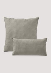 hessnatur Musselin Kissenbezug aus Bio-Baumwolle - beige Grösse80x80 cm