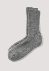 hessnatur Wollsocke aus Bio-Merinowolle - grau Grösse36/37