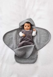 hessnatur Baby Walksack aus Bio-Merinowolle - grau Grösse76 cm