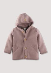 hessnatur Baby Wollwalk Jacke aus Bio-Merinowolle - lila Grösse86/92