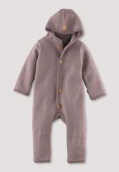 hessnatur Baby Wollwalk Overall aus Bio-Merinowolle - lila Grösse86/92
