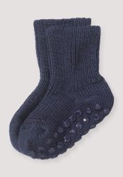 hessnatur Baby Stoppersocke aus Bio-Merinowolle - blau Grösse25-26
