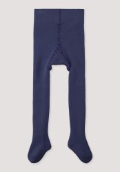 hessnatur Baby Plüsch Strumpfhose aus Bio-Baumwolle - blau Grösse50/56