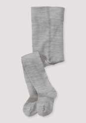 hessnatur Baby Woll-Strumpfhose aus Bio-Merinowolle mit Bio-Baumwolle - grau Grösse74/80