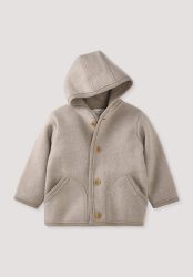 hessnatur Baby Wollwalk Jacke aus Bio-Merinowolle - beige Grösse62/68