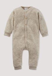 hessnatur Baby Wollfrottee Overall aus Bio-Merinowolle - beige Grösse98/104