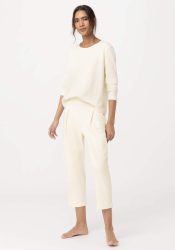 hessnatur Damen Pyjama PURE COTTON aus Bio-Baumwolle - naturfarben Grösse38