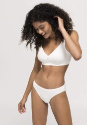 hessnatur Damen Comfort BH bügellos COTTON FEEL aus Bio-Baumwolle - weiß Grösse75A