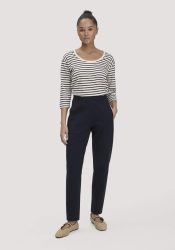 hessnatur Damen Jersey Hose Regular aus Bio-Baumwolle - blau Grösse36